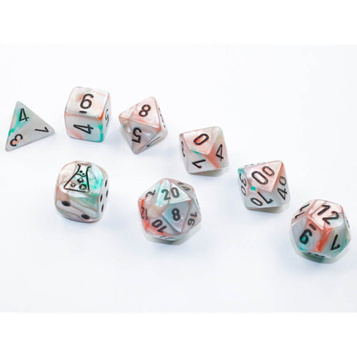 Chessex LAB Dice Polyhedral 7 Die Set - Sea Shell/Black