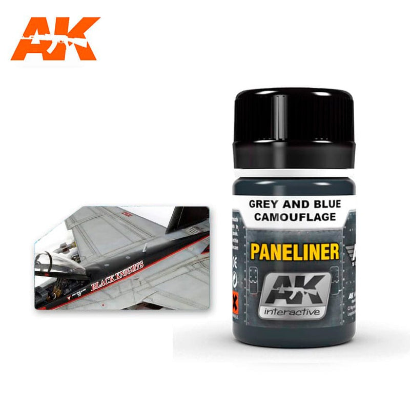 AK Interactive Paneliner For Grey And Blue Camouflage 35ml