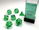 Polyhedral Translucent Green Dice Sets