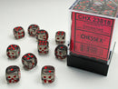 36D6 Translucent Smoke w/ Red Dice Block - 12mm