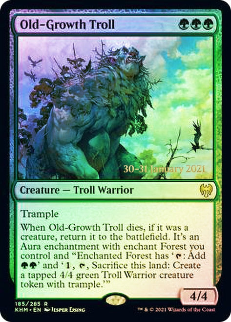 Old-Growth Troll  [Kaldheim Prerelease Promos]