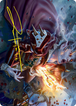 Flame-Blessed Bolt Art Card (Gold-Stamped Signature) [Innistrad: Crimson Vow Art Series]