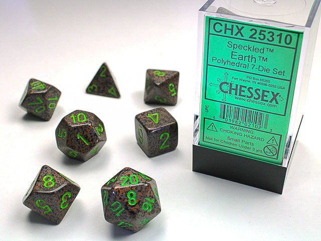 Polyhedral Speckled Earth Dice Sets