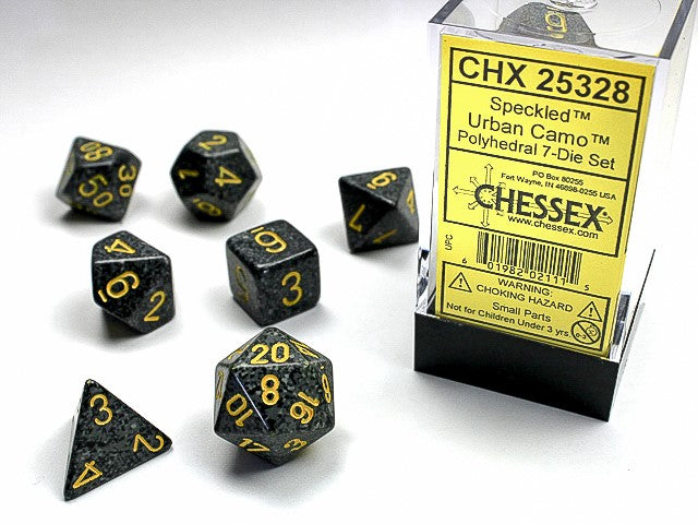 Polyhedral Speckled Urban Camo Dice Sets