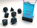 Polyhedral Speckled Blue Stars Dice Sets