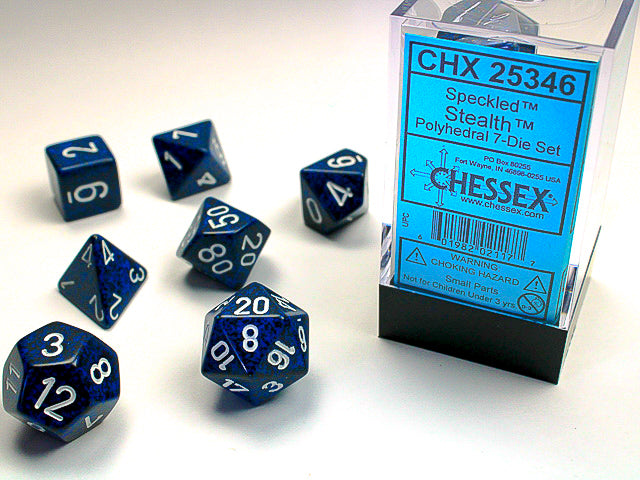 Polyhedral Speckled Stealth Dice Sets