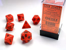 Polyhedral Opaque Orange w/Black Dice Sets