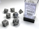Polyhedral Opaque Dark Grey w/ Black Dice Sets