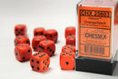 12D6 Opaque Orange w/ Black Dice Block - 16mm