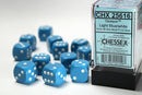 12D6 Opaque Light Blue w/ White Dice Block - 16mm