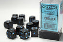 12D6 Speckled Blue Stars Dice Block - 16mm