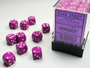 36D6 Opaque Light Purple w/ White Dice Block - 12mm