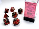 Polyhedral Gemini Black - Red w/ Gold Dice Sets