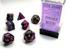 Polyhedral Gemini Black - Purple w/ Gold Dice Sets