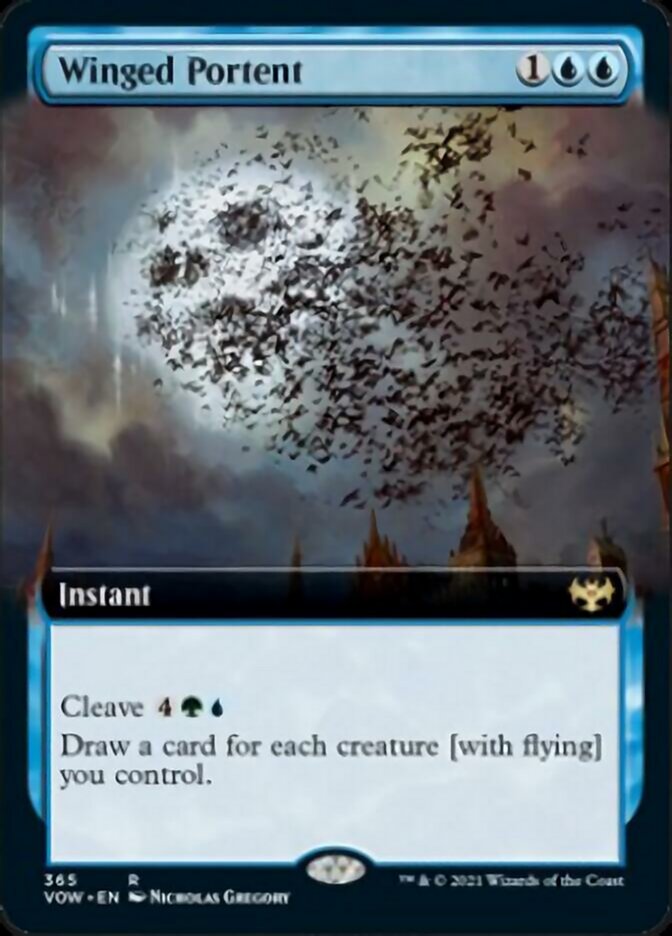 Winged Portent (Extended) [Innistrad: Crimson Vow]