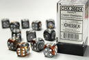 12D6 Gemini Copper Steel w/ White Dice Block - 16mm