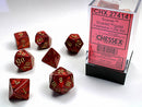 Polyhedral Scarab Scarlet w/ Gold Dice Sets