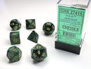Polyhedral Scarab Jade w/ Gold Dice Sets