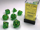 Polyhedral Borealis Maple Green / Yellow Dice Sets