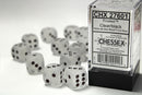 12D6 Frosted Clear w/ Black Dice Block - 16mm