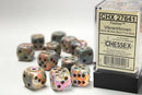 12D6 Festive Vibrant w/ Brown Dice Block - 16mm