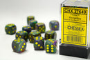 12D6 Festive Rio w/ Yellow Dice Block - 16mm
