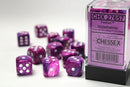12D6 Festive Violet w/ White Dice Block - 16mm