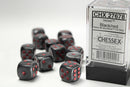 12D6 Velvet Black w/ Red Dice sets - 16mm