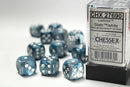 12D6 Lustrous Slate w/ White Dice Block - 16mm