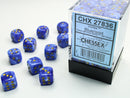 36D6 Vortex Blue / Gold Dice Block - 12mm