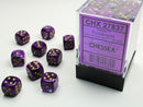 36D6 Vortex Purple / Gold Dice Block - 12mm