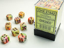 36D6 Festive Circus w/Black Dice Block - 12mm