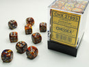 36D6 Lustrous Gold w/ Silver Dice Block - 12mm