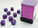 36D6 Lustrous Purple w/ Gold Dice Block - 12mm