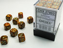 36D6 Glitter Gold / Silver Dice Block - 12mm