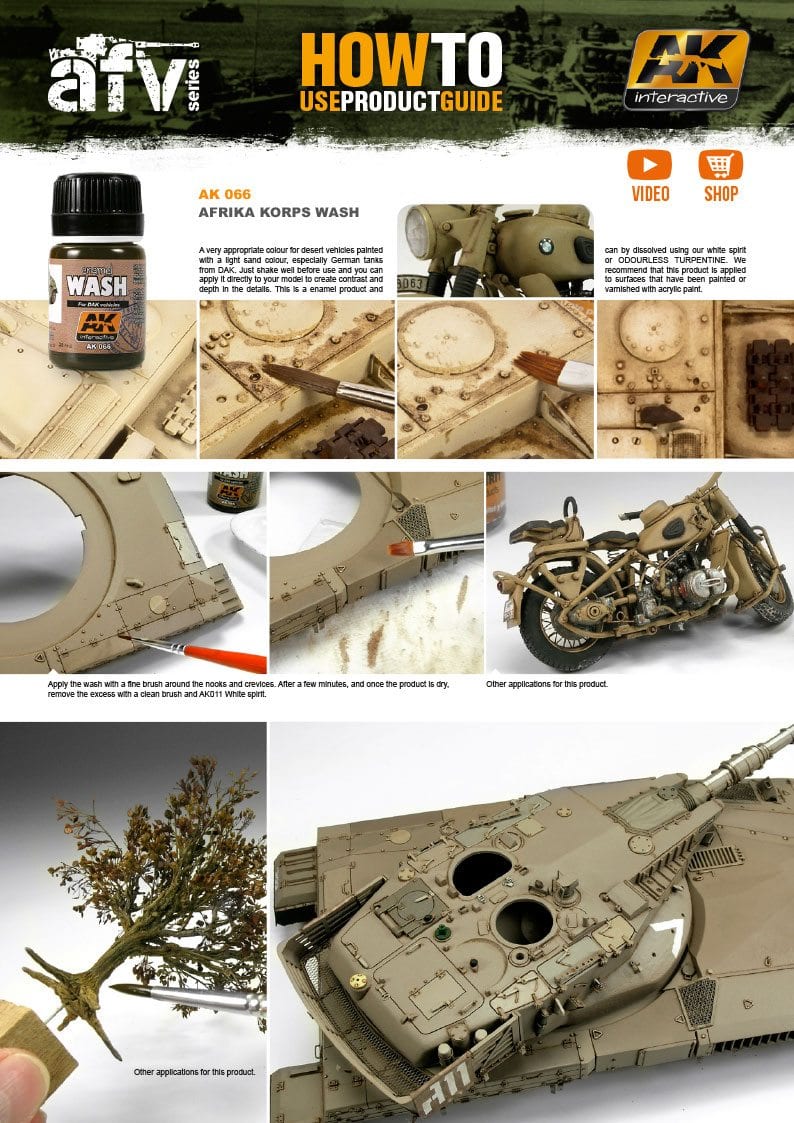 AK Interactive Wash For Afrika Korps Vehicles