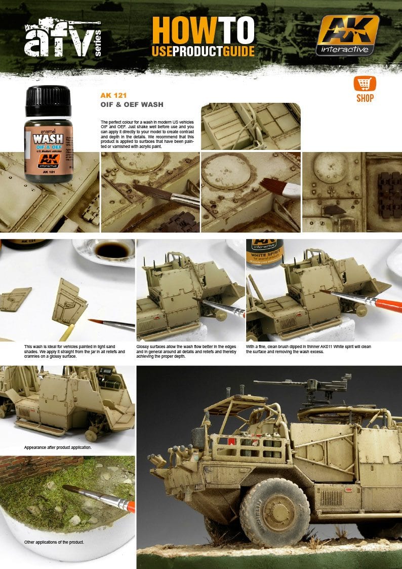 AK Interactive Wash For OIF & OEF - US Vehicles