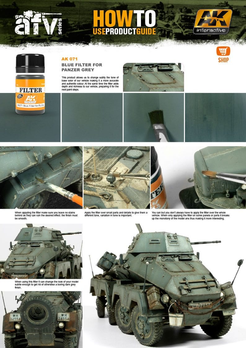 AK Interactive Filter For Panzer Grey Vehicles