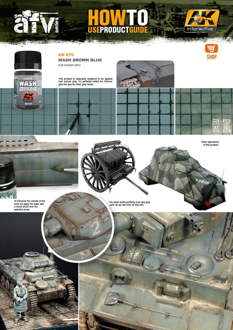 AK Interactive Wash For Panzer Grey Vehicles