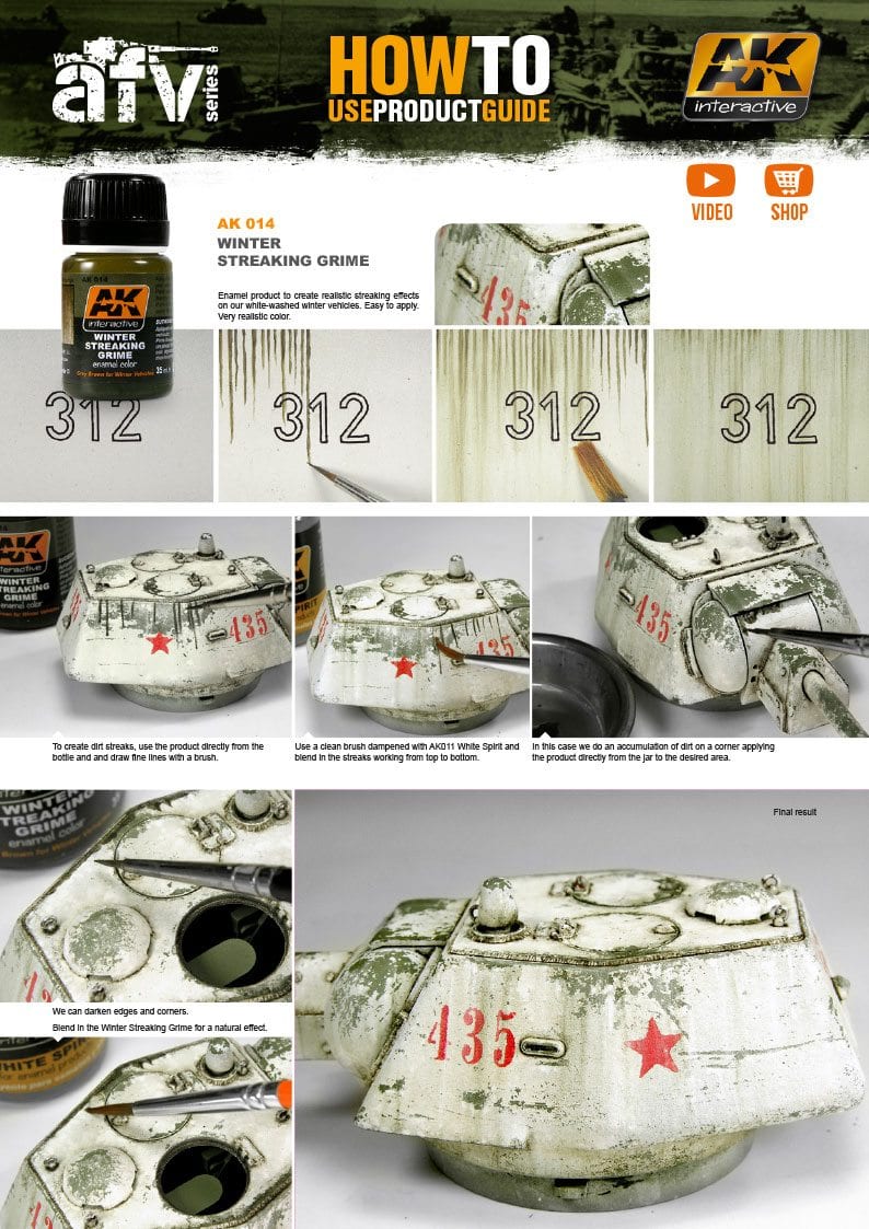 AK Interactive Streaking Grime For Winter Vehicles