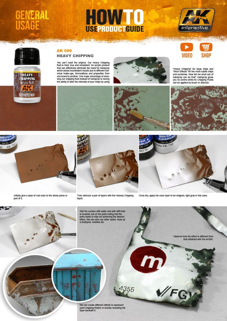 AK Interactive Heavy Chipping Effects Acrylic Fluid