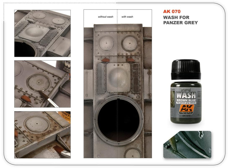 AK Interactive Wash For Panzer Grey Vehicles