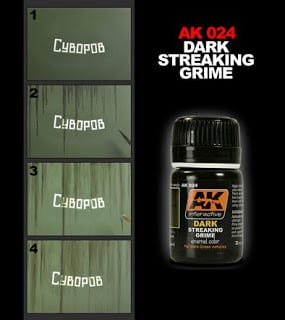 AK Interactive Streaking Grime For Dark Vehicles