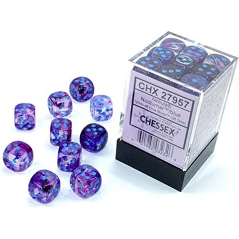 36D6 Nebula Nocturnal / Blue Dice Block - 12mm