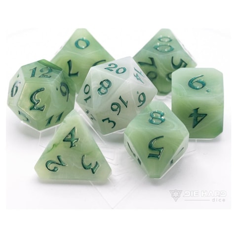 Polyhedral Green / Dark Green Dice Sets