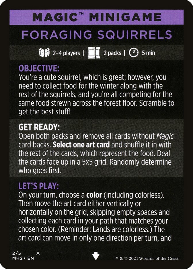 Foraging Squirrels (Magic Minigame) [Modern Horizons 2 Minigame]