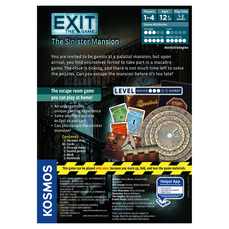 Exit: The Game The Sinister Mansion
