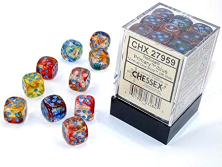 36D6 Nebula Primary / Blue Dice Block - 12mm