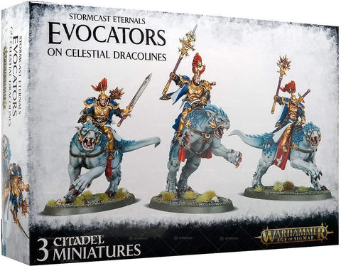 Stormcast Eternals Evocators on Celestial Dracolines