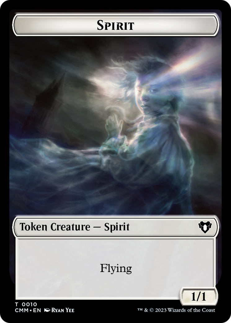 Spirit (0010) // Insect Double-Sided Token [Commander Masters Tokens]
